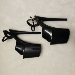Black platform heels